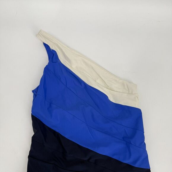 Summersalt Sidestroke Swimsuit One Piece Colorblock Blue Resort Vacation Size 8 - Picture 3 of 11